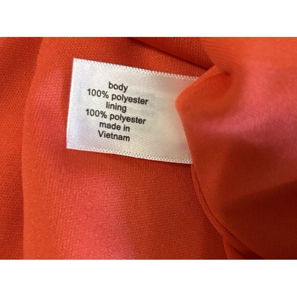 Lane Bryant Coral Floral Tie Knot Waist Midi Lined Short Sleeves Dress Size 20 - Picture 12 of 13